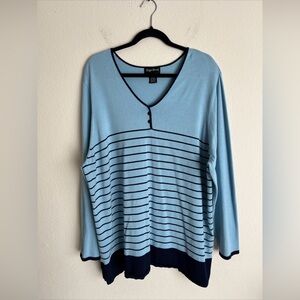 Maggie Barnes Pullover Sweater Women 2X Blue
